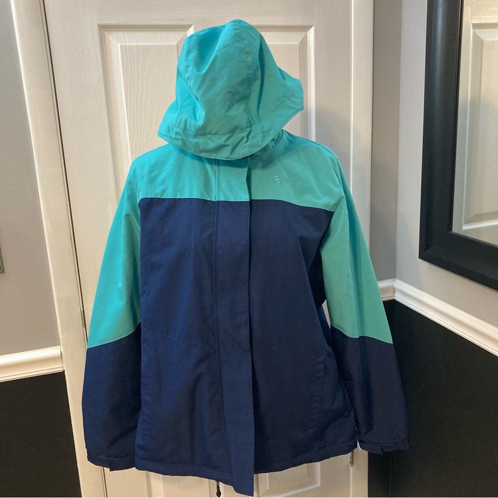 EUC Magellan Outdoors Teal and Navy Jacket Women’s Large